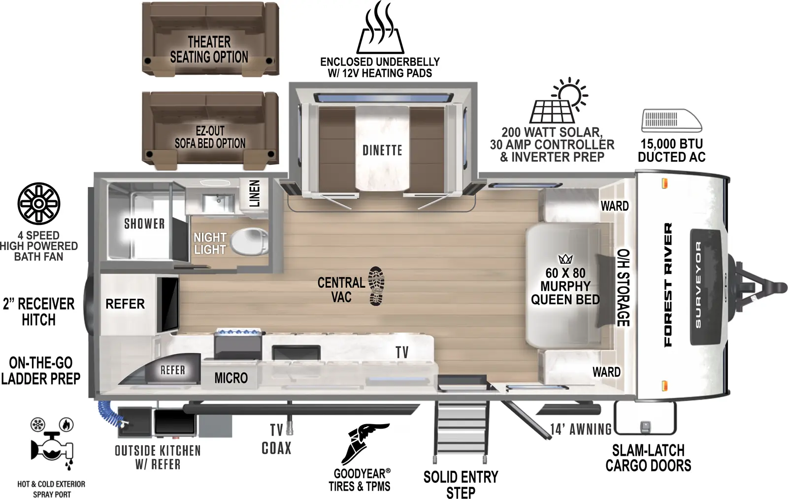 Surveyor Legend 203RKLE - West Coast Only - DSO Floorplan